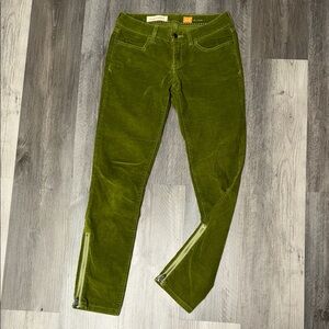 Anthropologie Olive Green Corduroy Jeans